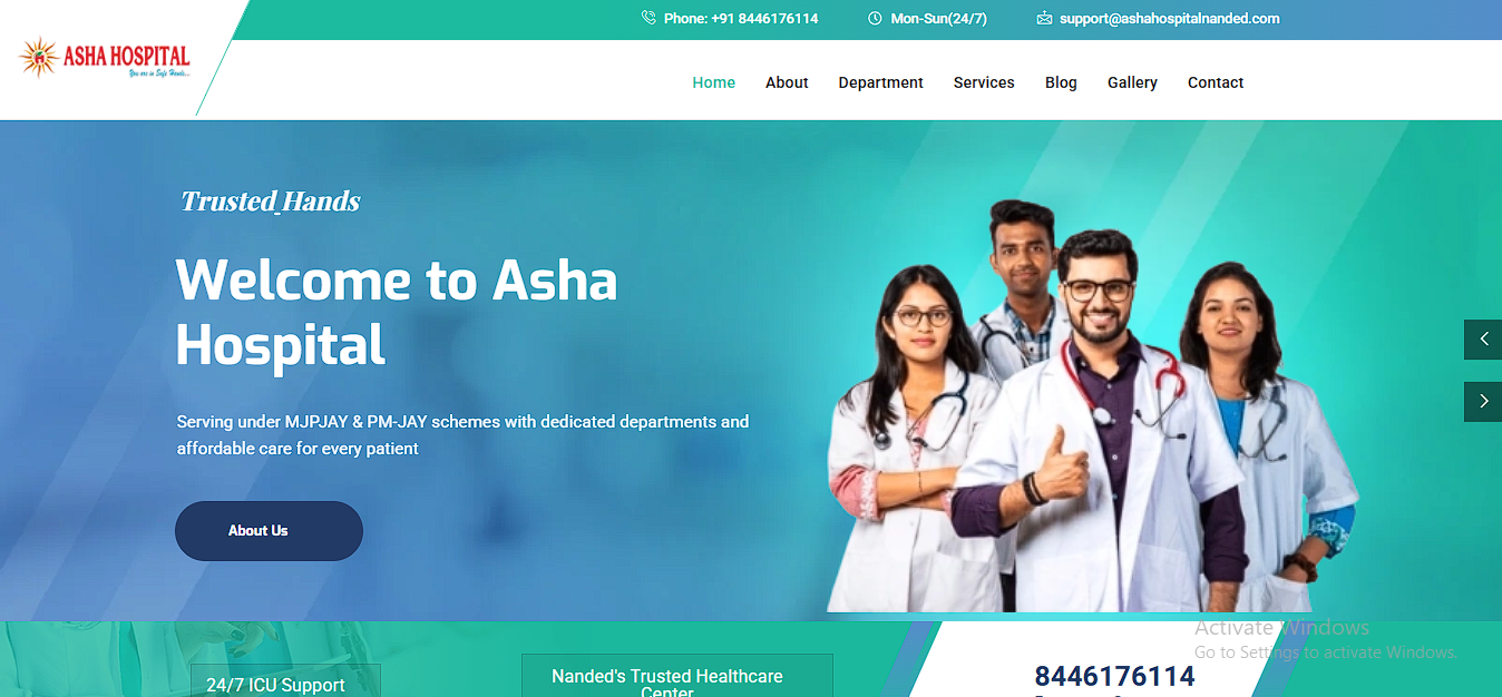 Asha Hospital Website and Software